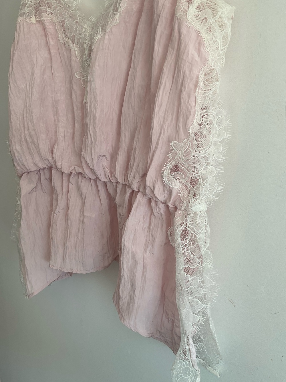 EUC Zara Pale Pink Lace-Trim Cami top - Picture 4 of 8